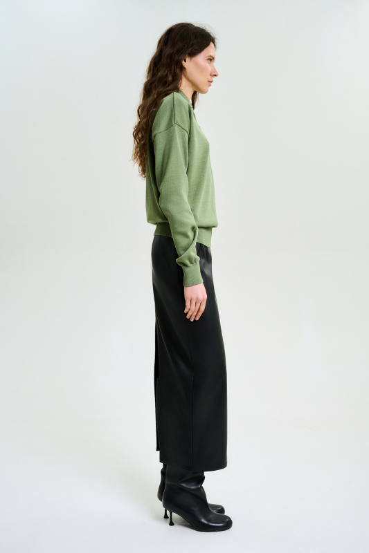 Юбка миди из экокожи FW 24/25 Юбка миди из экокожи FW 24/25